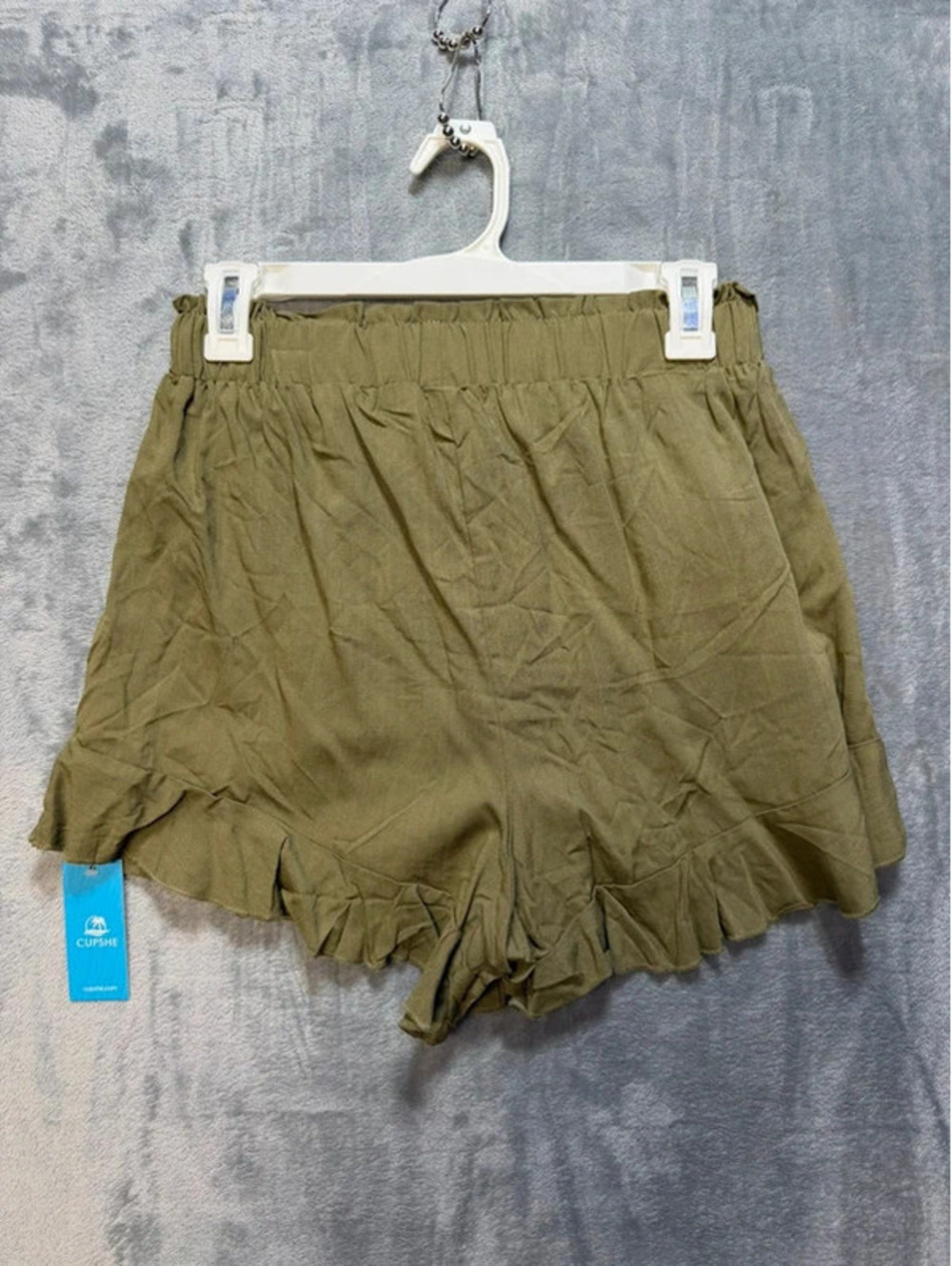 Cupshe Womens Tiered Ruffle Skort Olive Green Size Medium NWT